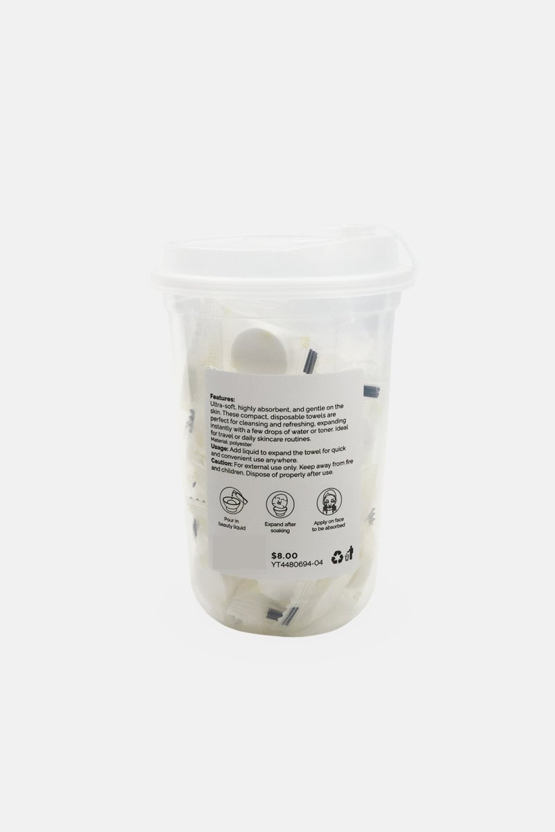 YOTO 40 Pcs Compressed Facial Towel Set, White - Image 2